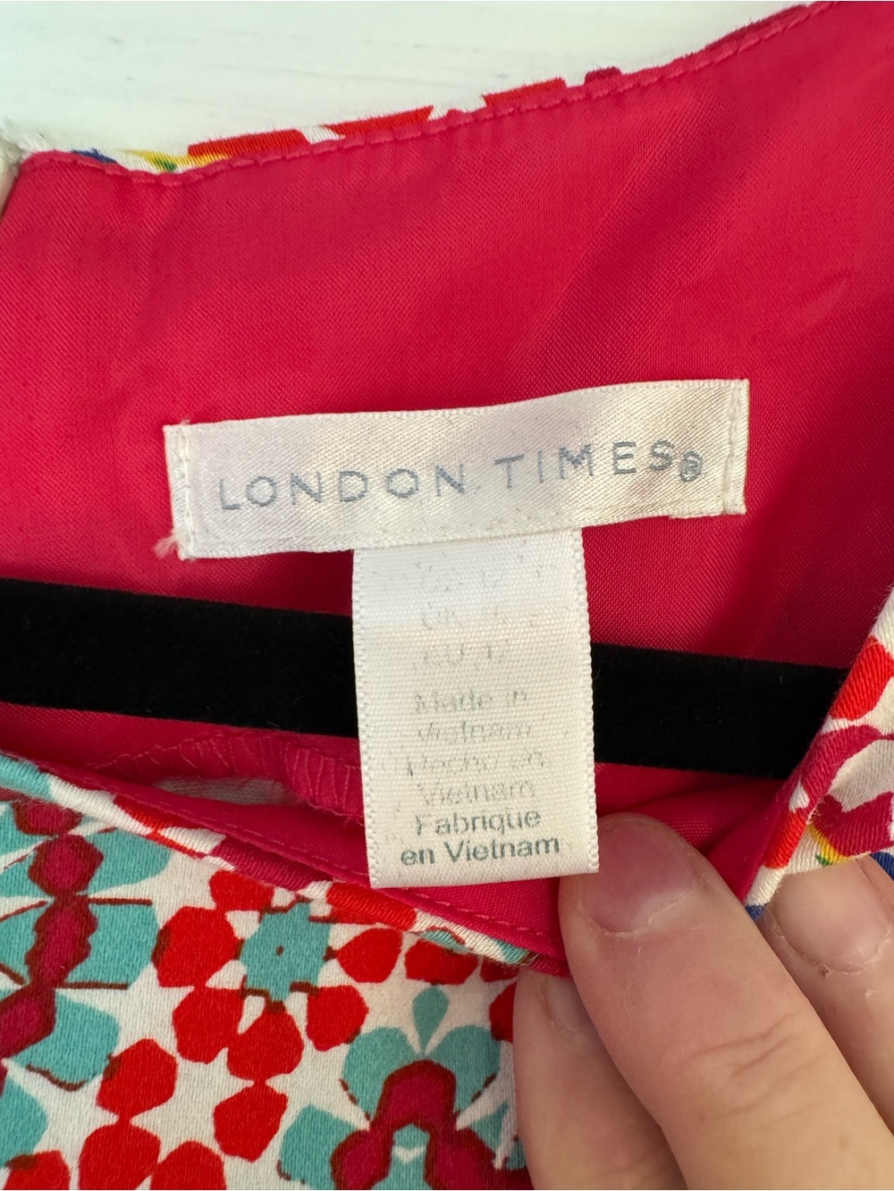 London Times Miranda Medallion Patchwork Cotton Shift Dress Size 8 - Picture 2 of 6